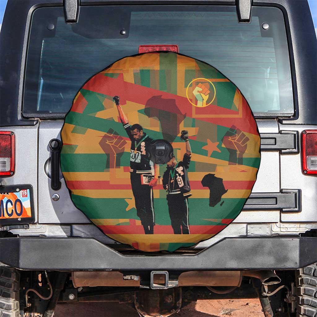 Black Power Fists of Freedom Spare Tire Cover African American 1968