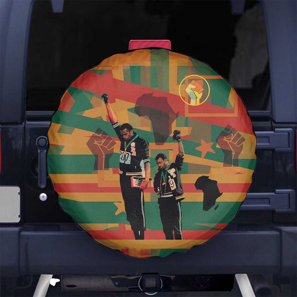 Black Power Fists of Freedom Spare Tire Cover African American 1968