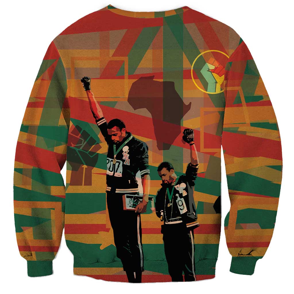 Black Power Fists of Freedom Sweatshirt African American 1968