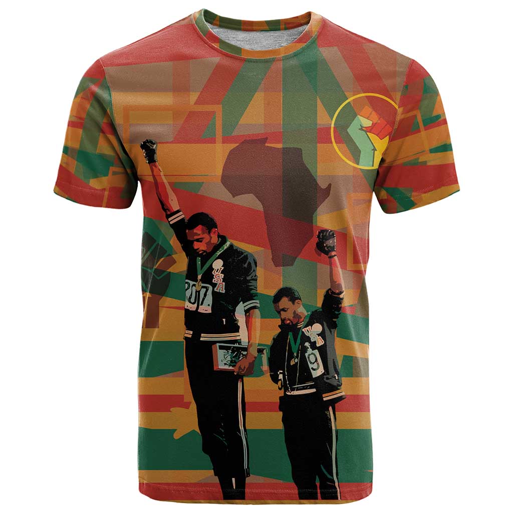 Black Power Fists of Freedom T Shirt African American 1968
