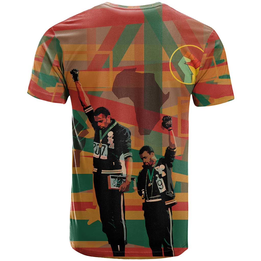Black Power Fists of Freedom T Shirt African American 1968
