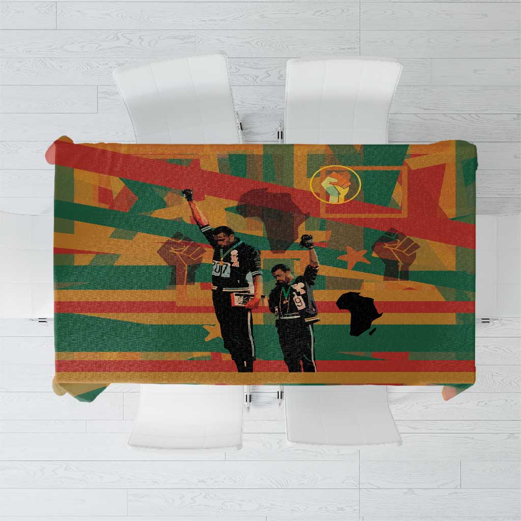 Black Power Fists of Freedom Tablecloth African American 1968