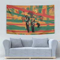 Black Power Fists of Freedom Tapestry African American 1968