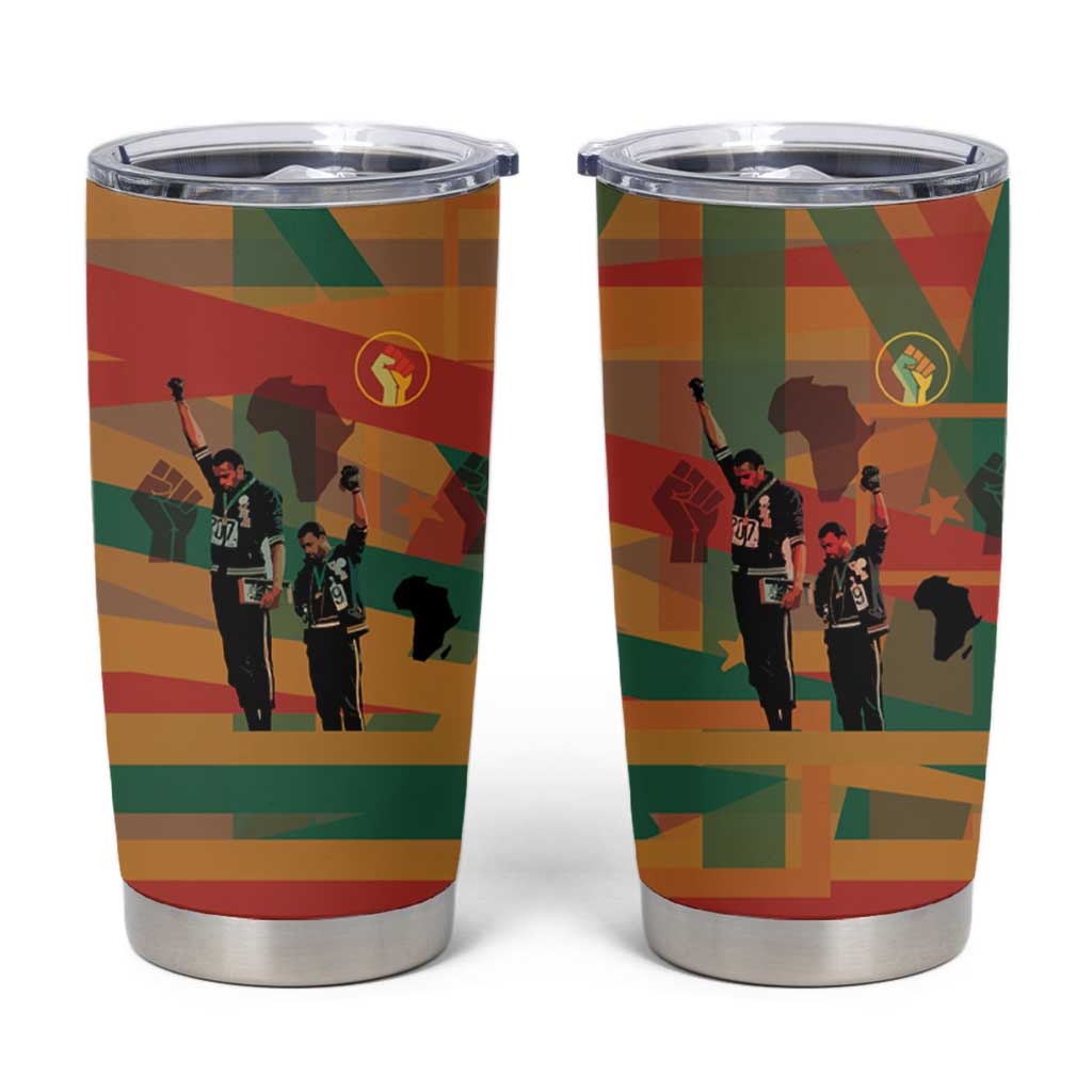 Black Power Fists of Freedom Tumbler Cup African American 1968