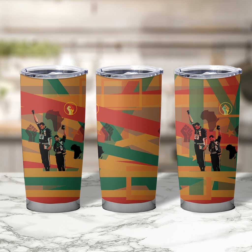 Black Power Fists of Freedom Tumbler Cup African American 1968