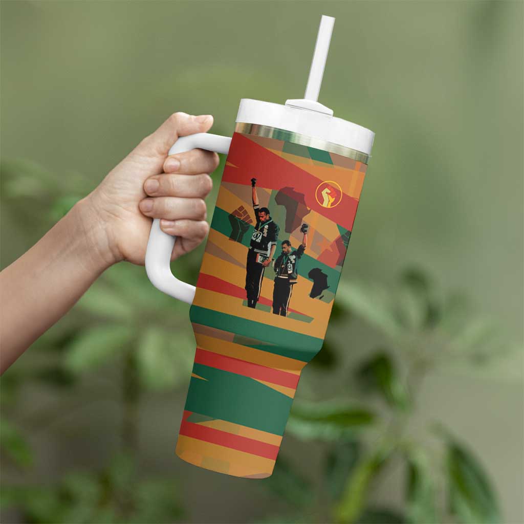 Black Power Fists of Freedom Tumbler With Handle African American 1968