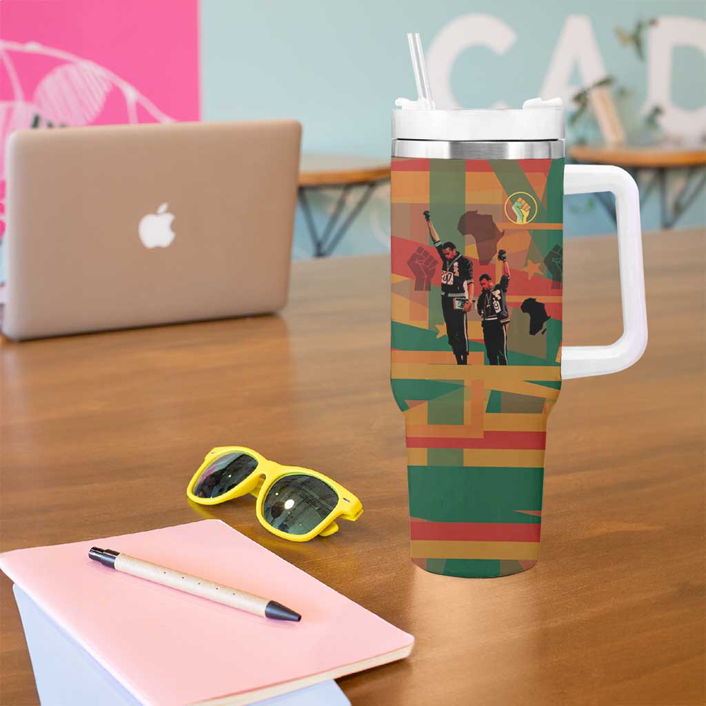 Black Power Fists of Freedom Tumbler With Handle African American 1968