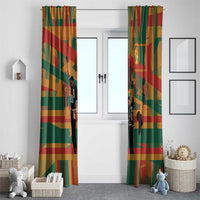 Black Power Fists of Freedom Window Curtain African American 1968