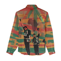 Black Power Fists of Freedom Women Casual Shirt African American 1968