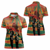 Black Power Fists of Freedom Women Polo Shirt African American 1968