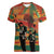 Black Power Fists of Freedom Women V-Neck T-Shirt African American 1968