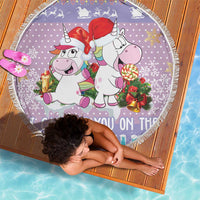 Unicorn Naughty List Beach Blanket Christmas Funny - Wonder Print Shop