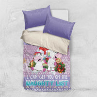 Unicorn Naughty List Bedding Set Christmas Funny - Wonder Print Shop