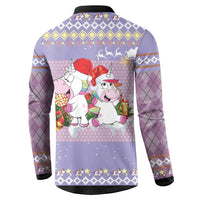 Unicorn Naughty List Button Sweatshirt Christmas Funny - Wonder Print Shop