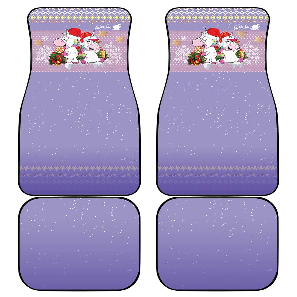 Unicorn Naughty List Car Mats Christmas Funny - Wonder Print Shop