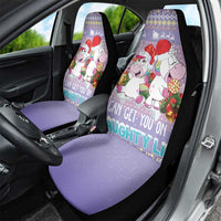 Unicorn Naughty List Car Seat Cover Christmas Funny - Wonder Print Shop