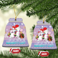 Unicorn Naughty List Ceramic Ornament Christmas Funny - Wonder Print Shop