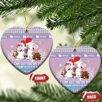 Unicorn Naughty List Ceramic Ornament Christmas Funny - Wonder Print Shop