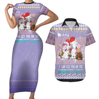 Unicorn Naughty List Couples Matching Short Sleeve Bodycon Dress and Hawaiian Shirt Christmas Funny - Wonder Print Shop