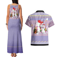 Unicorn Naughty List Couples Matching Tank Maxi Dress and Hawaiian Shirt Christmas Funny - Wonder Print Shop