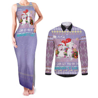 Unicorn Naughty List Couples Matching Tank Maxi Dress and Long Sleeve Button Shirt Christmas Funny - Wonder Print Shop