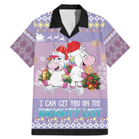 Unicorn Naughty List Family Matching Mermaid Dress and Hawaiian Shirt Christmas Funny - Wonder Print Shop
