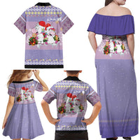 Unicorn Naughty List Family Matching Off Shoulder Maxi Dress and Hawaiian Shirt Christmas Funny - Wonder Print Shop
