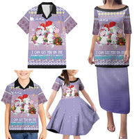 Unicorn Naughty List Family Matching Puletasi and Hawaiian Shirt Christmas Funny - Wonder Print Shop