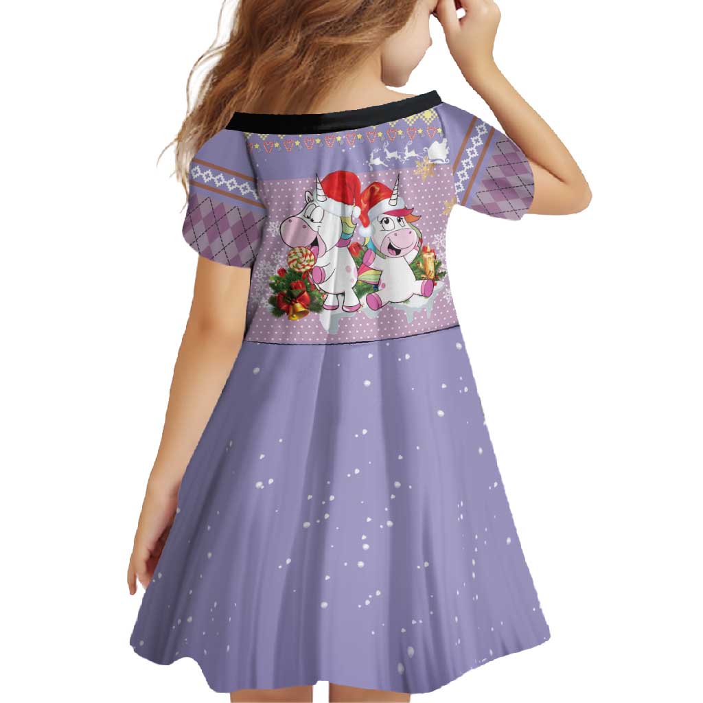 Unicorn Naughty List Family Matching Short Sleeve Bodycon Dress and Hawaiian Shirt Christmas Funny - Wonder Print Shop