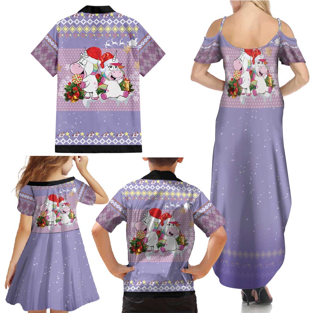 Unicorn Naughty List Family Matching Summer Maxi Dress and Hawaiian Shirt Christmas Funny - Wonder Print Shop