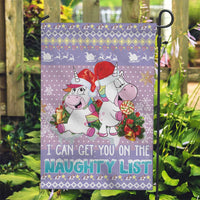 Unicorn Naughty List Garden Flag Christmas Funny - Wonder Print Shop