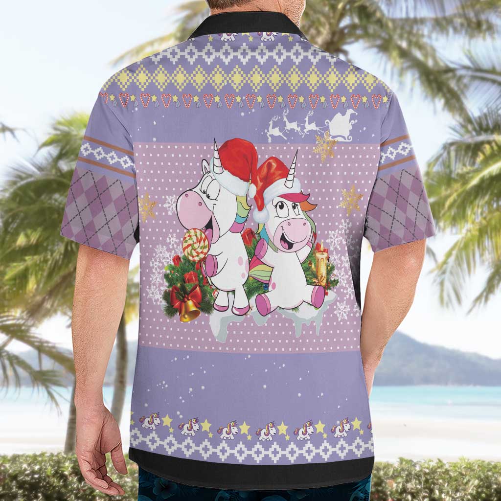 Unicorn Naughty List Hawaiian Shirt Christmas Funny - Wonder Print Shop