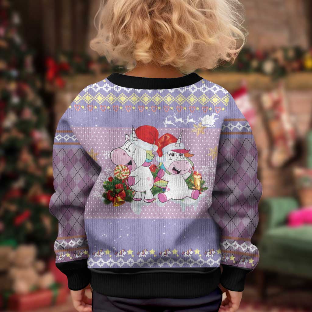 Unicorn Naughty List Kid Ugly Christmas Sweater Christmas Funny - Wonder Print Shop