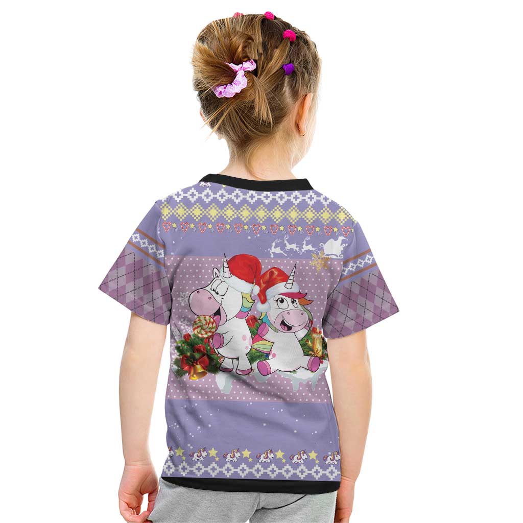 Unicorn Naughty List Kid T Shirt Christmas Funny - Wonder Print Shop