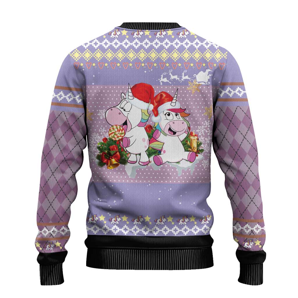 Unicorn Naughty List Ugly Christmas Sweater Christmas Funny - Wonder Print Shop