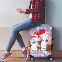 Unicorn Naughty List Luggage Cover Christmas Funny - Wonder Print Shop