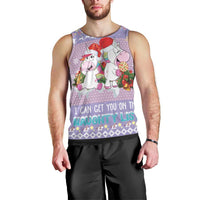 Unicorn Naughty List Men Tank Top Christmas Funny - Wonder Print Shop