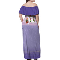 Unicorn Naughty List Off Shoulder Maxi Dress Christmas Funny - Wonder Print Shop