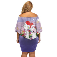 Unicorn Naughty List Off Shoulder Short Dress Christmas Funny - Wonder Print Shop