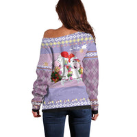 Unicorn Naughty List Off Shoulder Sweater Christmas Funny - Wonder Print Shop