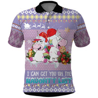 Unicorn Naughty List Polo Shirt Christmas Funny - Wonder Print Shop