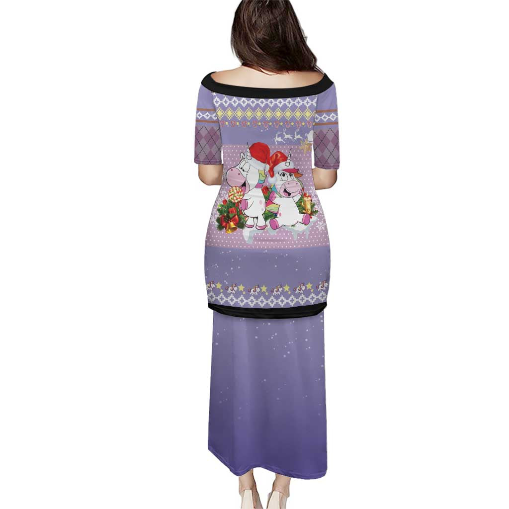 Unicorn Naughty List Puletasi Christmas Funny - Wonder Print Shop