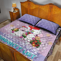 Unicorn Naughty List Quilt Bed Set Christmas Funny - Wonder Print Shop