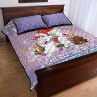 Unicorn Naughty List Quilt Bed Set Christmas Funny - Wonder Print Shop