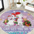 Unicorn Naughty List Round Carpet Christmas Funny