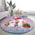 Unicorn Naughty List Round Carpet Christmas Funny
