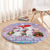 Unicorn Naughty List Round Carpet Christmas Funny