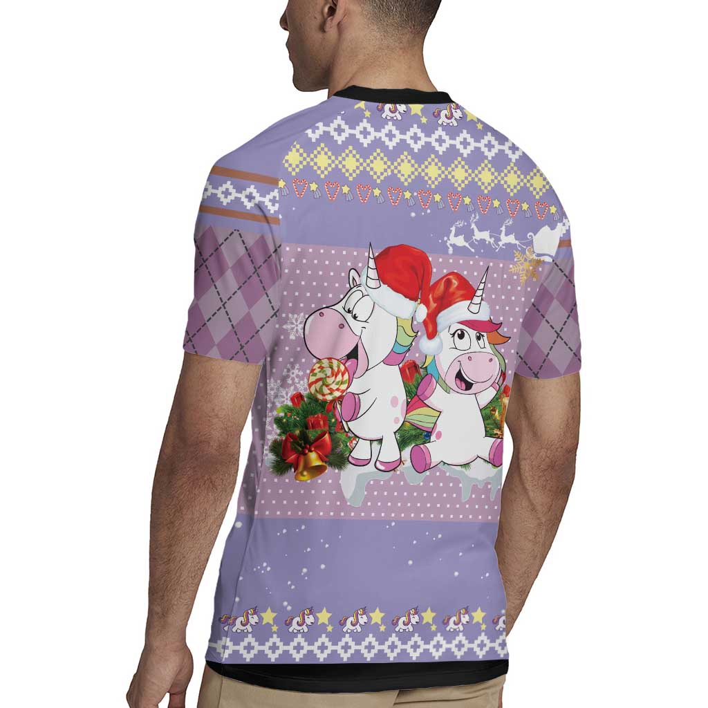 Unicorn Naughty List Rugby Jersey Christmas Funny - Wonder Print Shop