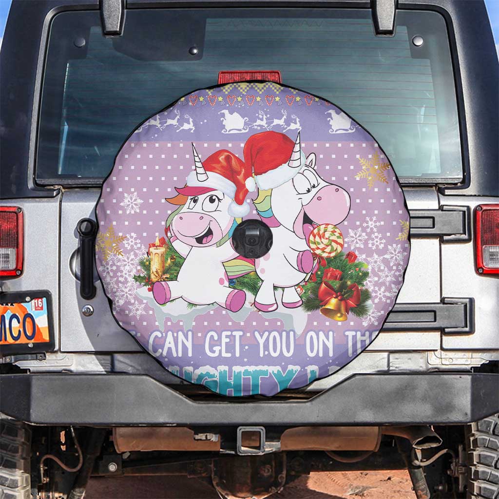 Unicorn Naughty List Spare Tire Cover Christmas Funny - Wonder Print Shop