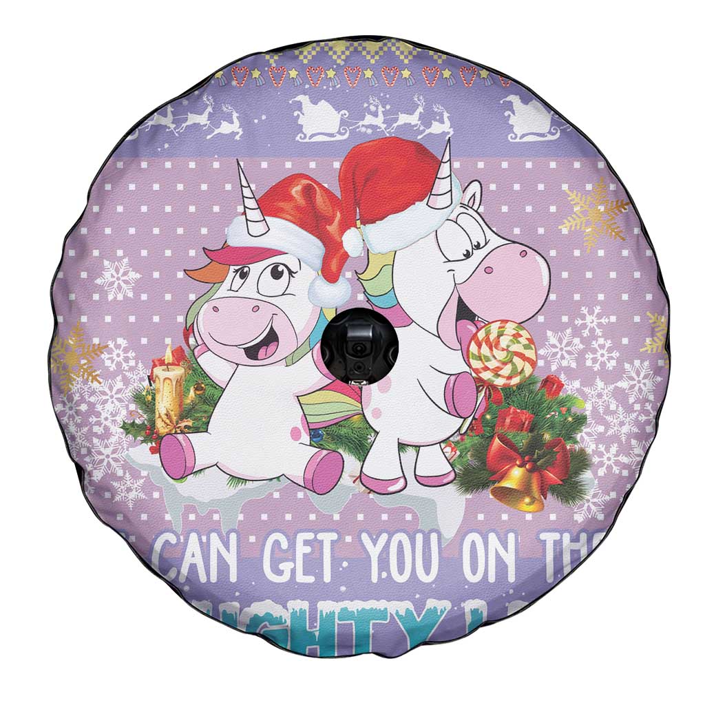Unicorn Naughty List Spare Tire Cover Christmas Funny - Wonder Print Shop